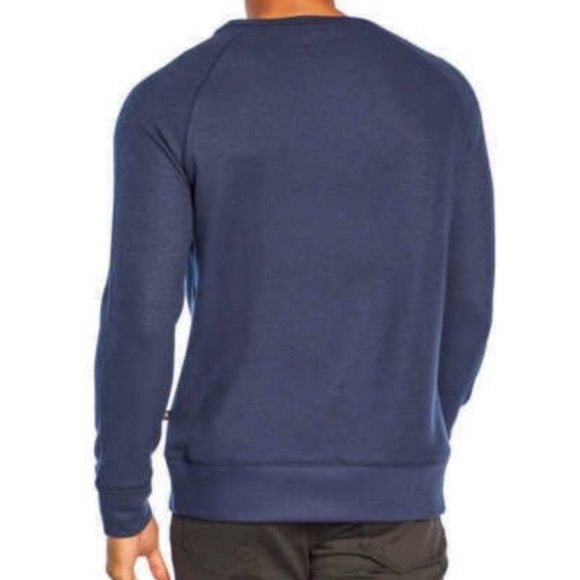 NWT1563 Banana Republic Men’s Waffle Crew Sweatshirt, Mid-weight (Navy) - Picture 4 of 4